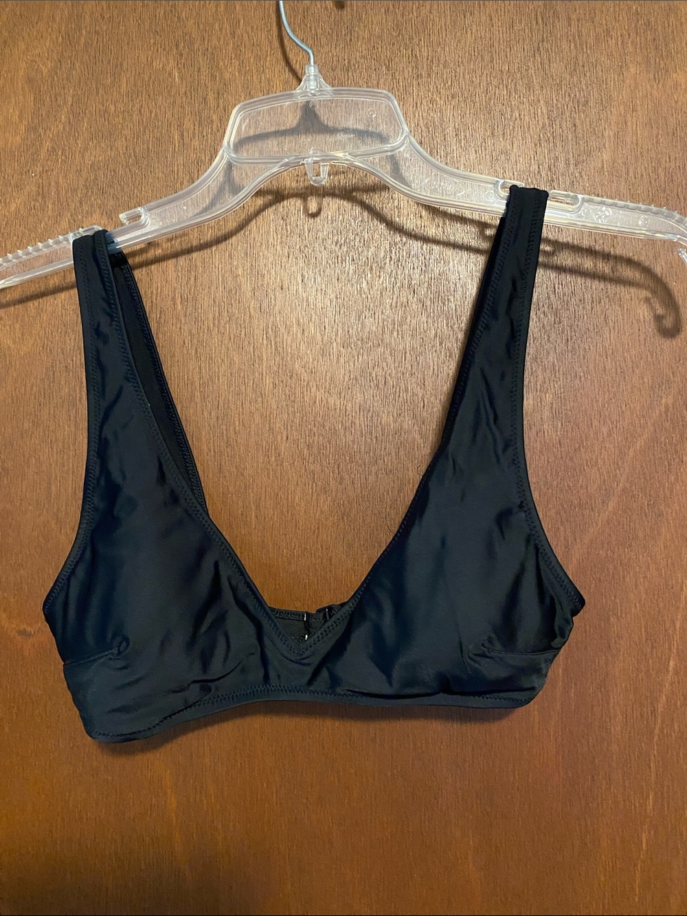aerie Black Scoop Bikini Top